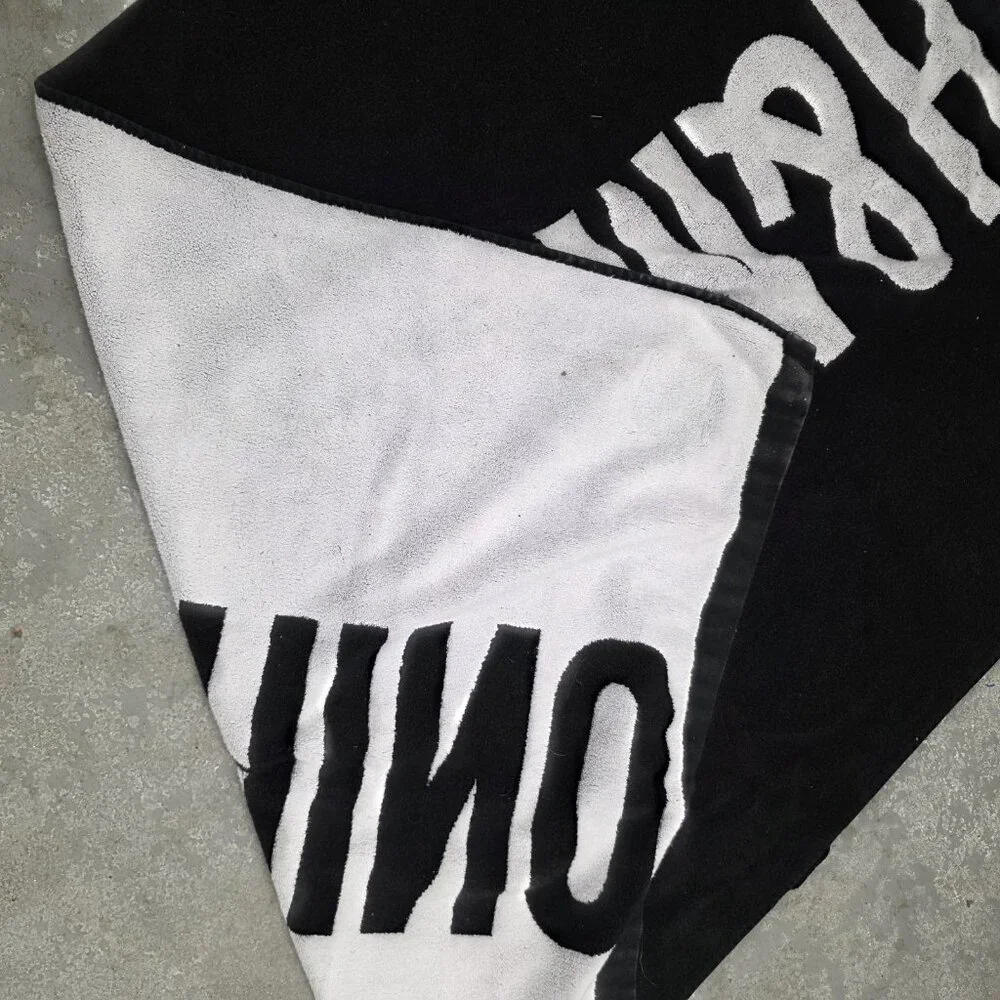 MOSCHINO x H+M 'H&MOSCHINO' Designer Bath Sheet / Beach Towel B&W 55